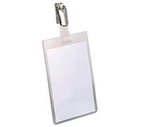DURABLE Porte-badge 800219 90 x 60 mm avec clip Transparent 25 pièces