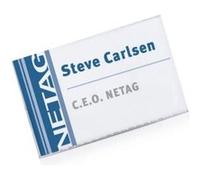 DURABLE Badges 40x75 mm avec épingle, 100 pc, Transparent, 800819