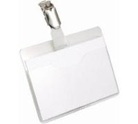 DURABLE Porte-badge 60 x 90 mm couverture partielle transparent 25 pièces 810619
