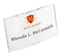 Durable Porte-badge Konvex 40 x 75 mm avec aimant – Transparent, boîte de 25 (812319)
