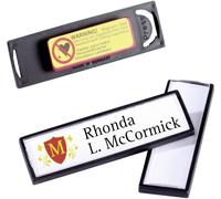 DURABLE Porte-badge CLIP CARD 17x67 mm avec aimant, 25 pc, Noir, 813201