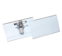 Durable 814119 Boite de 50 Porte-badges avec Pince combi 40 x 75 mm