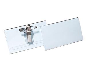 Durable 814119 Boite de 50 Porte-badges avec Pince combi 40 x 75 mm