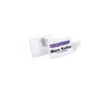 Durable 815719 boite de 50 porte-badges avec combi clip 40 x 75 mm 8157 19