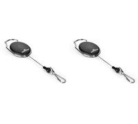 Durable 832701 Clip à boucle Style Jojo (avec crochet à ressort) 1 pièce, noir (Lot de 2)