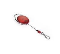 Durable 832703 Enrouleur Style Longueur 80 cm Attache Ceinture avec Mousqueton Universel Rouge Translucide Sachet de 1