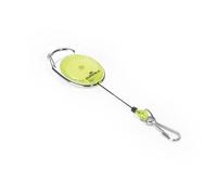 Porte-badge avec enrouleur, oval, jaune/transparent