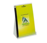 Durable 859419 Présentoir de Table Mixte Porte - Affiche Porte - Documents Format A4 Incliné Transparent Lot de 2