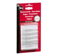 Durable 860819 Porte-Badge Universel Fixation Par Epingle Torsadée pour Insertion Format 40 x 75 mm Plastique Résistant Transparent Boîte de 10