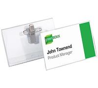 Durable 861019 Pack de 5 Porte-badges avec Pince combi 54 x 90 mm