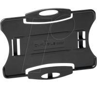 DURABLE 898801 - Porte-badge pour 1 carte, ECO, lot de 10, noir
