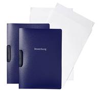 Durable 999107390 Set de candidature DURASWING Job, 2 dossiers de candidature avec 2 poches Livraison bleu foncé