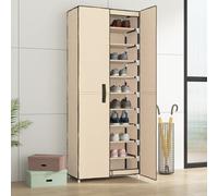 Durable Armoire à chaussures Crème 60x30x166 cm Tissu - Étagères à chaussures Octo7391582 1parcel