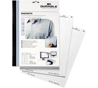 DURABLE Badges adhésifs BADGEFIX – 40 x 75 mm – soie acétate – 240 pièces – blanc