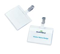 Durable Badges à clip, ouvert - Boîte de 25
