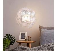 Durable Blanc LED Feux d'artifice Lustre 48 * 48 cm Nordique Moderne Minimaliste Personnalité Restaurant Café Chambre Salle à Manger Chevet Lampe Suspendue Acrylique Fleur Boule Lustre Lustre