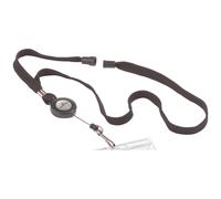 DURABLE Boîte de 10 lacets à enrouleur (sans badge) - noir