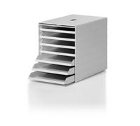 Durable Boîte de tiroir 7 tiroirs avec clapet frontal escamot. gris H322xl250xP365 mm DU Quantité:1