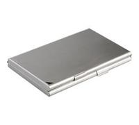 DURABLE Porte-cartes de visite DUO – étui en aluminium argent