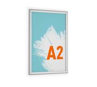 Durable Cadre clipsable étanche Outdoor A2 en aluminium, Argent, 504623 | Porte-affiche mural étanche IPX4, film PET anti-UV, portrait ou paysage, affichage extérieur ou zones humides