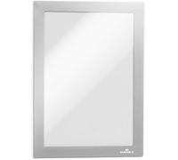 DURABLE - Cadre d'affichage DURAFRAME® - Fixation adhésive - Repositionnable - Pour documents A5 - Lot de 2 - Argent - 487123