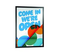 DURABLE - Cadre d'affichage DURAFRAME® POSTER 50 x 70 - Fixation adhésive pour documents 50 x 70 - Résistant aux UV - 1 pièce, Noir, 505401