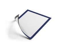 DURABLE Pochette murale DURAFRAME® Cadre d'affichage magnétique A4 - Fixation sur surfaces métalliques - Cadre bleu - Sachet de 5