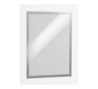 DURABLE - Cadre d'affichage DURAFRAME® - Fixation adhésive - Repositionnable - Pour documents A3 - Lot de 2 - Argent - 487323