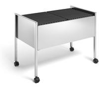 DURABLE Chariot pour dossiers suspendus "Economy 100 DUO" argent métallisé deux rangées