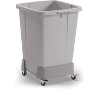 Durable Chariot pour Durabin 90, avec 4 Roulettes, noir, 1801614040, 334137 | Chariot roulant pour Durabin 90L carre, connecteurs inclus, en polypropylene, charge max 100 kg, Made in Poland