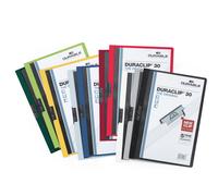 Durable Chemise à clip A4 Duraclip en PVC - 30 feuilles - Assortis - Lot de 25