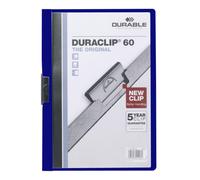 Durable Chemise à clip A4 Duraclip en PVC - 60 feuilles - Bleu foncé