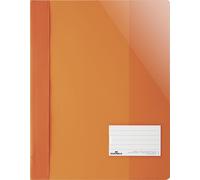 DURABLE Chemise à couverture transparente A4+ avec porte-étiquette 90x57 mm, Orange, 269009