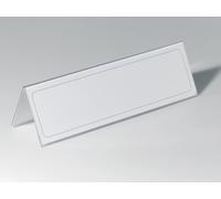 Durable Chevalet porte-noms de table, fournis avec des cartes interchangeables, 105 x 297 mm, transparent