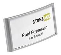 DURABLE Porte-badges CLASSIC – 30 x 65 mm – Avec aimant – Argent – 10 pièces – 854023