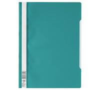 Durable Clear View Lot de 50 chemises A4 Bleu sarcelle Couverture avant transparente Idéal pour contenir des documents A4 perforés