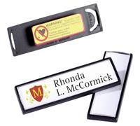 DURABLE Porte-badge CLIP CARD 17 x 67 mm avec aimant – 25 pièces, noir (813201)