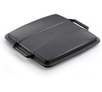 Durable Conteneur à déchets DURABIN ECO 90 - Capacité 90 litres - Avec poignées de transports - Fabriqué en plastique recyclé - Noir - 6 pièces