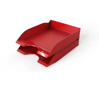 Durable - Corbeille à courrier Basic A4 - Banette Rangement de Bureau - pour classer et Ranger Vos Documents - pour Documents A4+ - Superposable - 1 pièce - Rouge - 1701674080