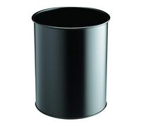 DURABLE Corbeille à papier 330101 – professionnelle élégante et solide 15 L acier/polyester Noir
