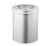 Durable 3305 23 Corbeille à papier Safe ronde 15 litres, argent métallisé