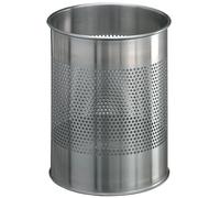 DURABLE Corbeille à papier EDELSTAHL 15 litres métallisé argenté inox brossé