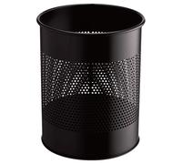 Durable Corbeille à papier métal ajourée 15 L - Noir