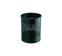 Durable Corbeille À Papier Métal Ajourée 15 Litres Noir Diam 31,5 X H 26 Cm