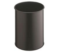 DURABLE Corbeille à papier METALL ronde 15 litres noir