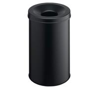 DURABLE Corbeille anti-feu SAFE 30L ronde, Noir, 330601