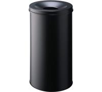Durable Corbeille diamètre 375xH662 l.acier 60l noir avec tête d'extinction de flamme,ignifugée - 330701