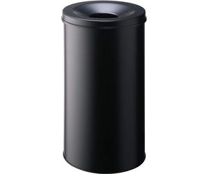 Durable Corbeille diamètre 375xH662 l.acier 60l noir avec tête d'extinction de flamme,ignifugée - 330701