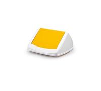 DURABLE Couvercle DURABIN FLIP LID SQUARE 40, blanc/jaune Jaune G
