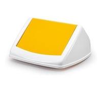 DURABLE Couvercle DURABIN FLIP LID SQUARE 40, blanc/jaune Jaune G